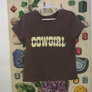 Brown baby tee